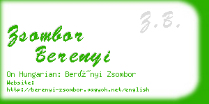 zsombor berenyi business card